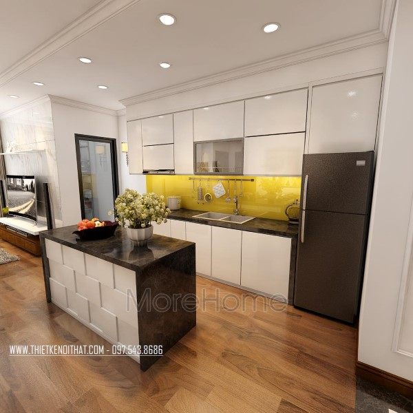 Thiết kế nội thất phòng bếp căn hộ Park Hill Premium